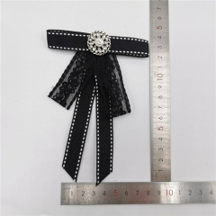 fashionable and ribbon bowknot brooch pin and drill needle necktie