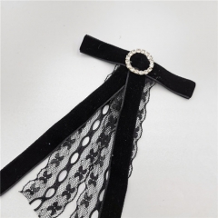 lace and velvet brooches jewerly tie broche for woment clothing