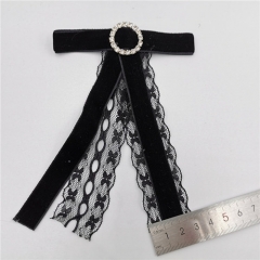 lace and velvet brooches jewerly tie broche for woment clothing