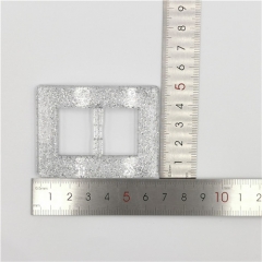 custom square rectangle clear grey belt buckle for summer