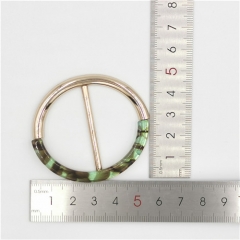 round green plastic and metal buckle for 2021 summer