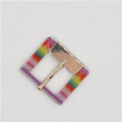 newest fashion rainbow glitter jacket buckle