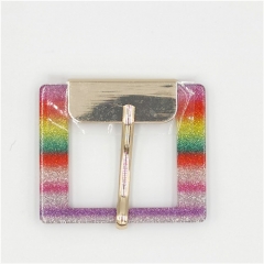 newest fashion rainbow glitter jacket buckle