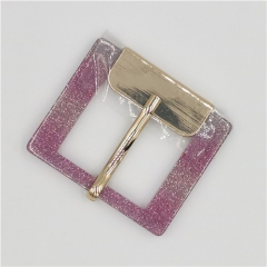 wholesale adjustable acrylice glitter pink buckle