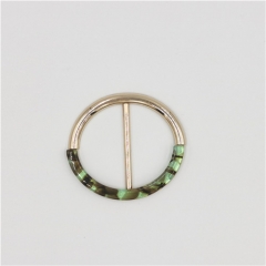 round green plastic and metal buckle for 2021 summer