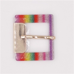 newest fashion rainbow glitter jacket buckle