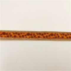 wholesale hot fix new facny leopard chain tapes