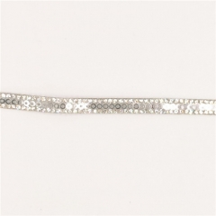 hot sell 0.5cm sequins rhinestone hot fix transfer trim tape