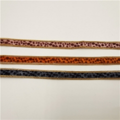 wholesale hot fix new facny leopard chain tapes