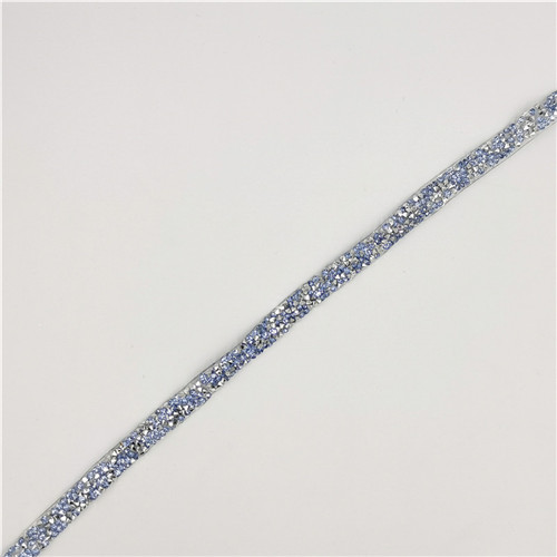 fancy 1cm rhinestone hot fix tape trim