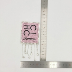 Hot selling heat-transfer hot fix letters fringe patch