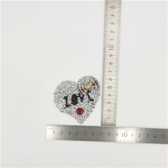 glitter rhinestone decorating heart hot fix garment trimming