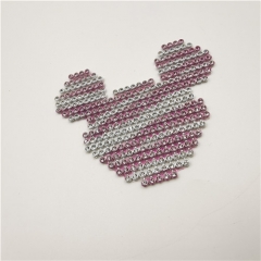 Hot selling Mickey-shape rhinestone hot fix patch