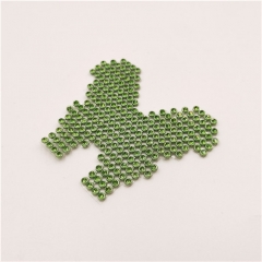 fancy green rhinestone bow hot fix patches