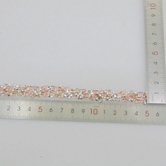 fashion 1cm wide glass stone hot fix rhinestone crystal resin heat transfer lace trimming tape