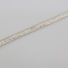 hot sell reflective Resin beads hot fix applique tape trimming