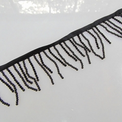 stain tape with small beaded fringe dress decoration trims