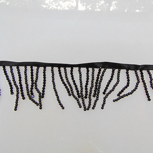 stain tape with small beaded fringe dress decoration trims