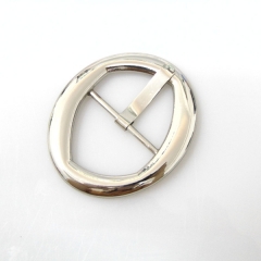 Hot zinc alloy center round buckle nickel buckle for skirts, dog collars, travel bags