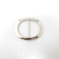 Round metal buckle for coat belt