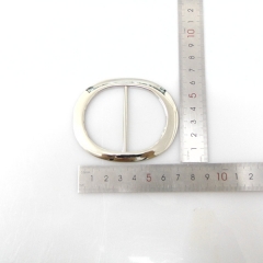 Round metal buckle for coat belt