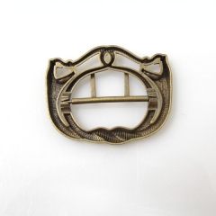 Western brass alloy serpentine belt buckle men's animal belt buckle