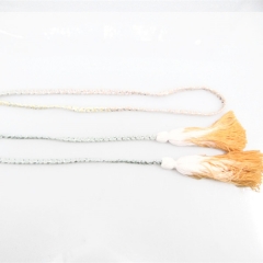 Quality Fashion wholesale orange long braided polyester tieback cord belt tassel for dresses