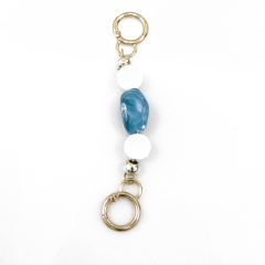 Column sapphire blue with round pearl extension lengthening underarm chain chain bag strap accessory