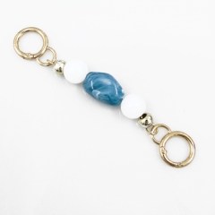 Column sapphire blue with round pearl extension lengthening underarm chain chain bag strap accessory