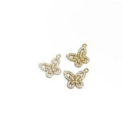 Niche design simple and cute butterfly micro diamond pendant bracelet DIY jewelry accessories