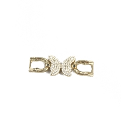 The fashionable new diamond-studded butterfly buckle is suitable for shoes, leather bags, belts and swimsuits