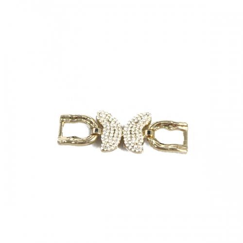 The fashionable new diamond-studded butterfly buckle is suitable for shoes, leather bags, belts and swimsuits