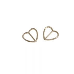 Eco-friendly metal buckle heart ring connector accessories for swimwear