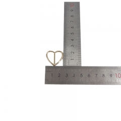 Eco-friendly metal buckle heart ring connector accessories for swimwear