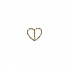 Eco-friendly metal buckle heart ring connector accessories for swimwear