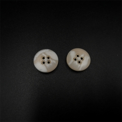 Four eyes resin metal wood grain buttons