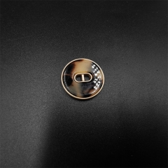 High grade pattern double combination metal resin buttons