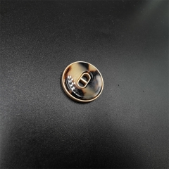 High grade pattern double combination metal resin buttons