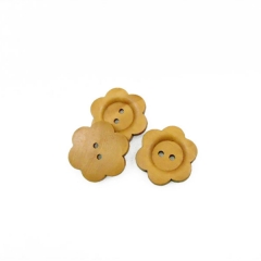 Brown flower-shaped fashion buttons