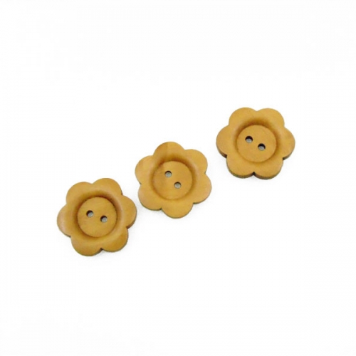 Brown flower-shaped fashion buttons